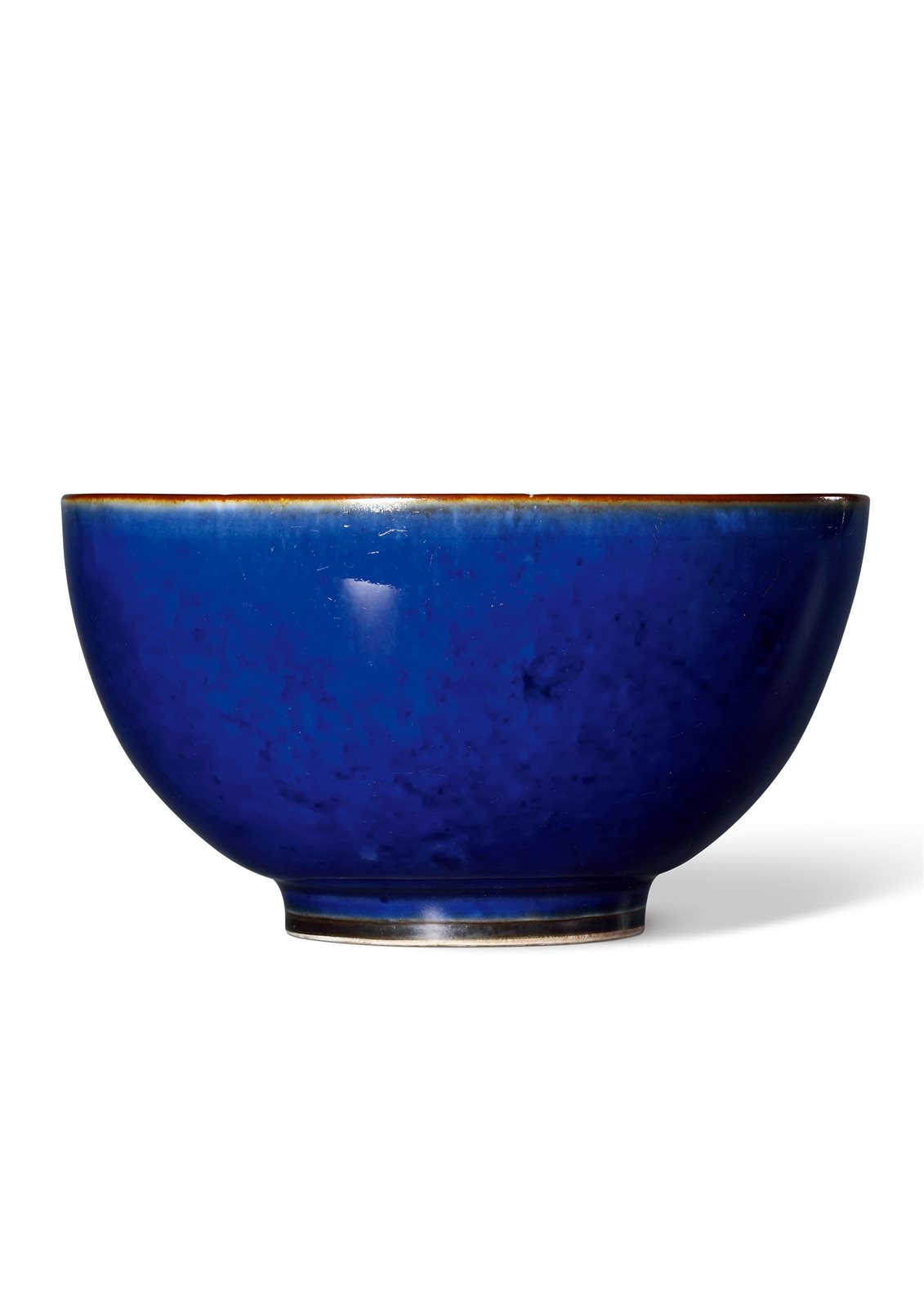 明嘉靖 霁藍釉碗