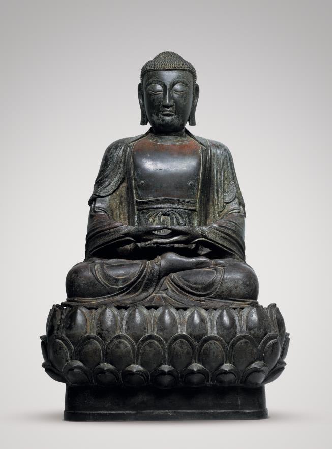 元 銅阿彌陀佛坐像